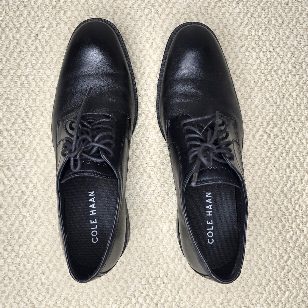 Cole Haan Men's Classic Black Leather Oxfords Size 9 Like New